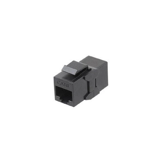 Адаптер проходной (coupler) RJ-45(8P8C) формата Keystone Jack кат. 6 4 пары CA2-KJ-C6-BK черн. Hyperline 444915
