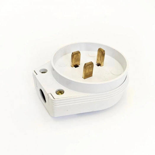 Разъем РШ-ВШ СП 32А 250В 2P+PE кругл. бел. TOKOV ELECTRIC TKL-OVSP-2P+PE-C01