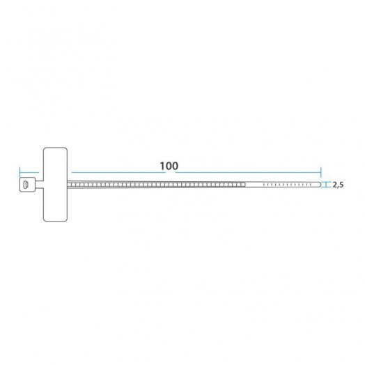 Хомут кабельный 2.5х100 под маркер нейл. бел. (уп.100шт) Rexant 07-0106