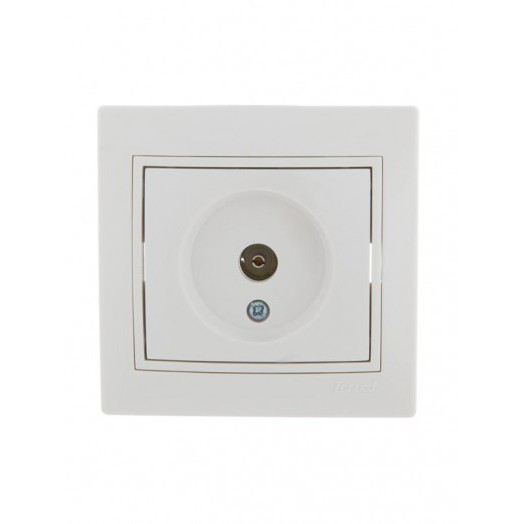 Розетка оконечная TV СП Mira бел./бел. LEZARD 701-0202-130