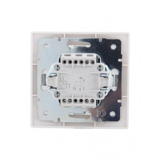 Выключатель 2-кл. СП Mira 10А IP20 с сер. вставкой бел. LEZARD 701-0215-101 Выключатель 2-кл. СП Mira 10А IP20 с сер. вставкой бел. LEZARD 701-0215-101