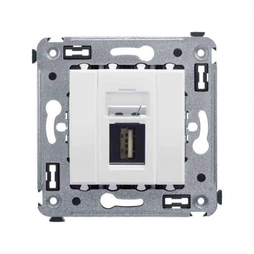 Розетка USB 2.0 1-м СП Avanti "Белое облако" тип А-А DKC 4400403