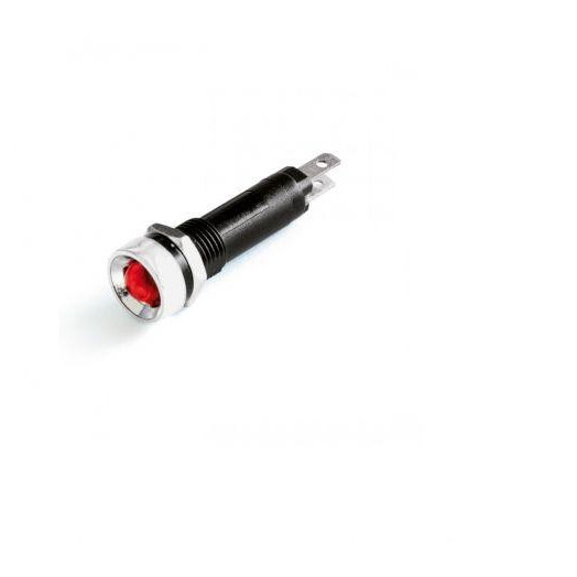 Индикатор мини штекерное подкл. уст. размер 8/10 круг. внутр. рассеив. красн. 28В DKC AV2F01CR28