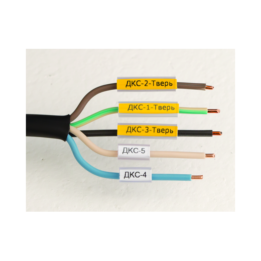 Маркировка для провода гибкая для трубочек 4х30мм желт. (уп.2100шт) DKC NUTFL30Y