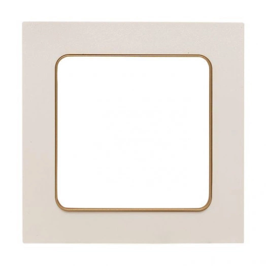 Рамка 1-м Стокгольм бел. с линией цвета шампань PROxima EKF EYM-G-302-10