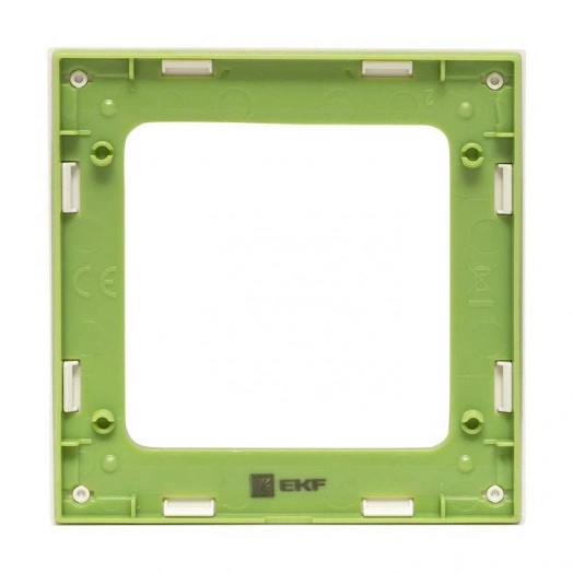 Рамка 1-м Стокгольм бел. с линией цвета зел. PROxima EKF EXM-G-302-20