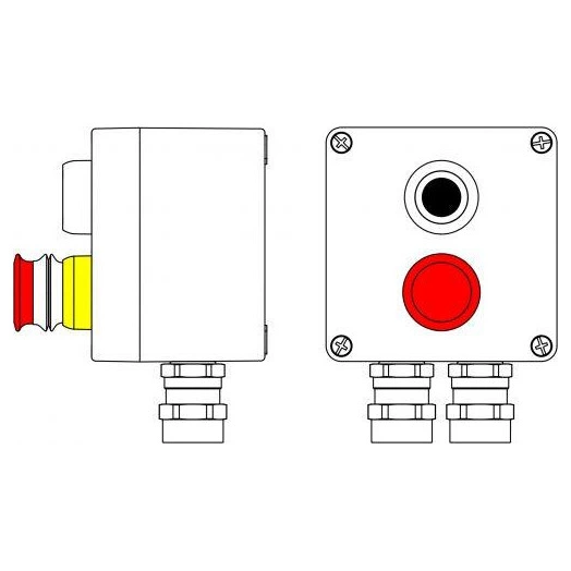 Корпус взрывозащищенный 120х120х90мм 1Ex d e IIC T6 Gb X /Ex tb IIIB T80град.С Db X / IP66 алюм. DKC 2201.121.19.03J