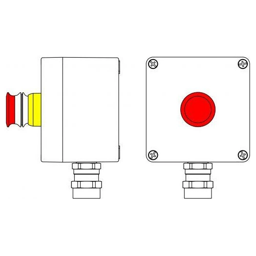 Корпус взрывозащищенный 120х120х90мм 1Ex d e IIC T6 Gb X /Ex tb IIIB T80град.С Db X / IP66 алюм. DKC 2201.121.19.03K