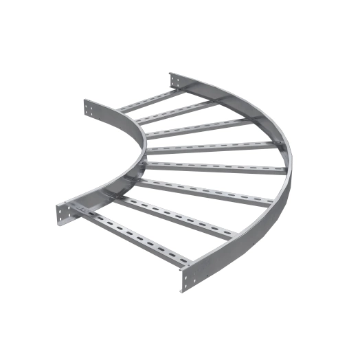 Угол для лотка горизонтальный 90град. 150х700 R600 1.5мм нерж. сталь AISI 304 DKC ILDM61570C