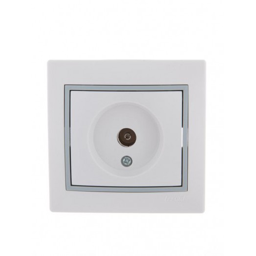 Розетка проходная TV СП Mira бел./сер. LEZARD 701-0215-129