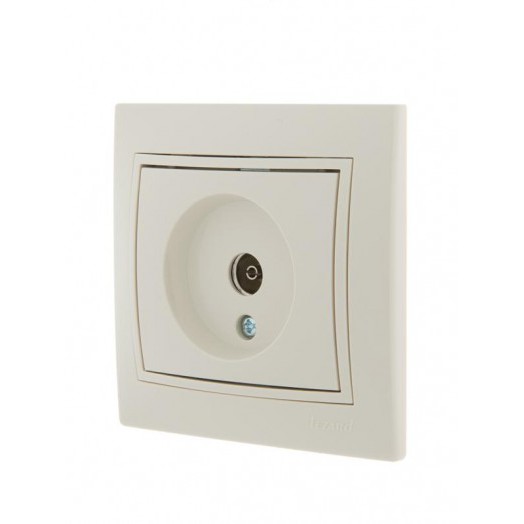 Розетка оконечная TV СП Mira крем/крем. LEZARD 701-0303-130