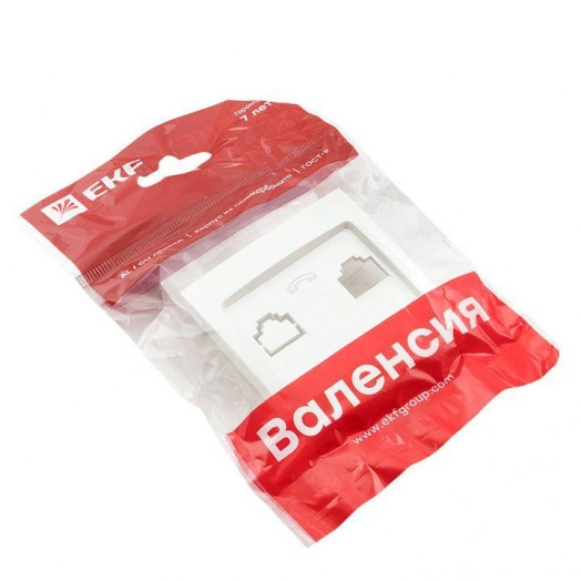 Панель лицевая Валенсия для 1-м розетки Phone жемчуж. PROxima EKF EST01-L-034-50