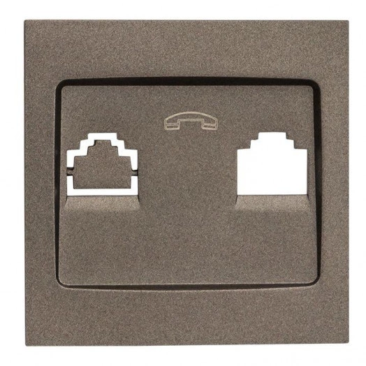 Панель лицевая Валенсия для розетки Phone 1-м графит PROxima EKF EST01-L-034-60