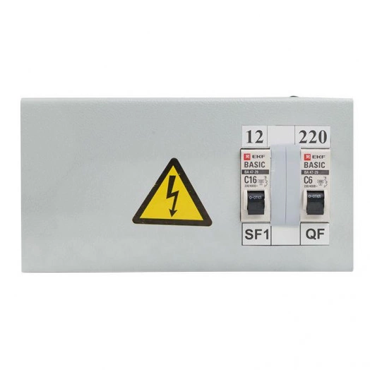 Ящик с понижающим трансформатором ЯТП 0.25 220/12В (2 авт. выкл.) Basic EKF yatp0.25-220/12v-2a