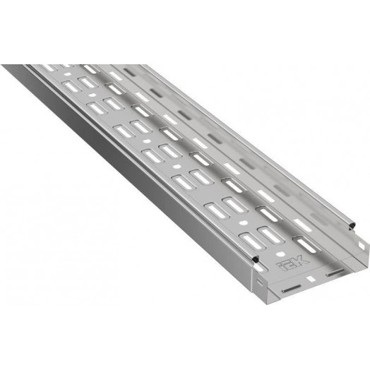 Лоток листовой перфорированный 50х150 L3000 сталь 0.45мм без боковой ESCA 3 IEK ES3-15-050-150-3-045