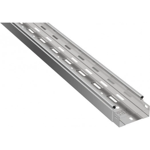 Лоток листовой перфорированный 50х100 L3000 сталь 0.45мм без боковой ESCA 3 IEK ES3-15-050-100-3-045