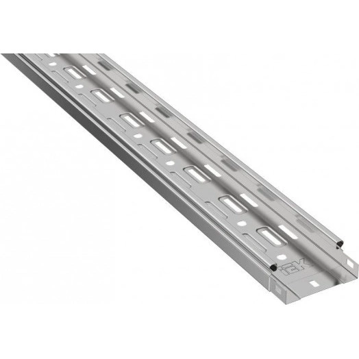 Лоток листовой перфорированный 35х100 L3000 сталь 0.45мм без боковой ESCA 3 IEK ES3-15-035-100-3-045