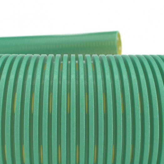 Труба гофрированная двустенная ПНД гибкая дренажная d160мм без фильтра SN8 перфорация 360град. зел. (уп.50м) DKC 140916-8K