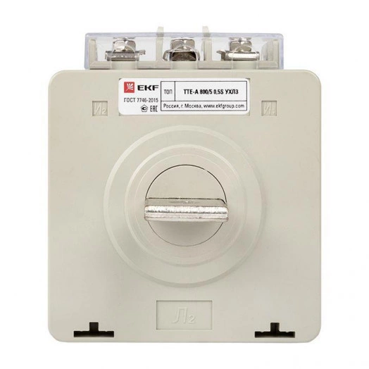 Трансформатор тока ТТЕ-А 800/5А кл. точн. 0.5S с клеммой напряжения PROxima EKF tte-S-800-0.5S