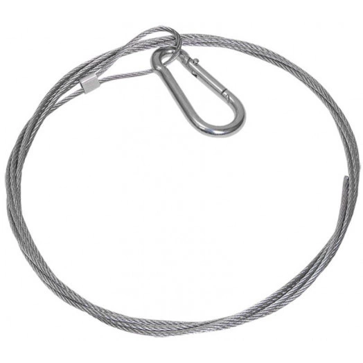 Трос стальной с карабином 1м IEK CLP1M-SRC-2-01