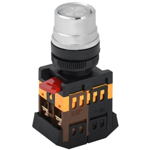 Кнопка ABLF-22 d22мм 1з+1р 240В неон прозр. IEK BBT10-ABLF-K08
