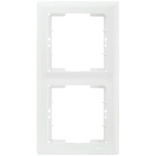 Рамка 2-м BOLERO РВ-2-ББ верт. бел. IEK EMB21-K01