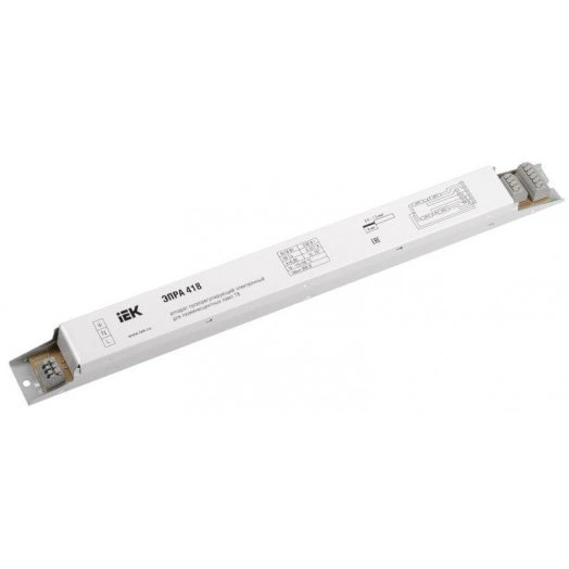 Аппарат пускорегулирующий электронный (ЭПРА) 418 для линейных ЛЛ T8 IEK LLV418D-EBFL-4-18