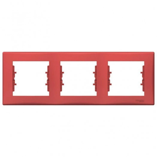 Рамка 3-м Sedna горизонт. красн. SchE SDN5800541