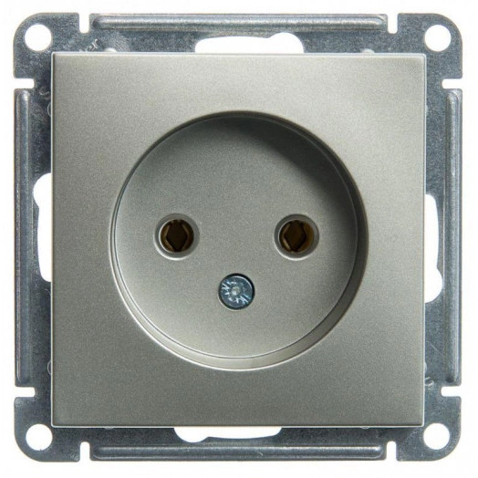 Розетка 1-м СП W59 16А IP20 без заземл. без защ. шторок механизм шампань SE RS16-153-4-86