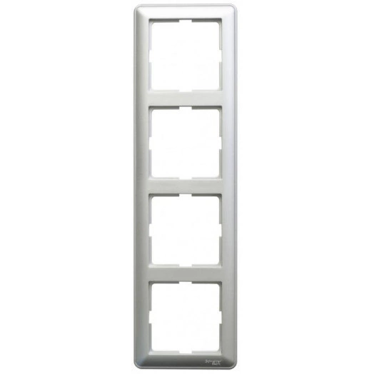 Рамка 4-м W59 матов. хром SE KD-4-58