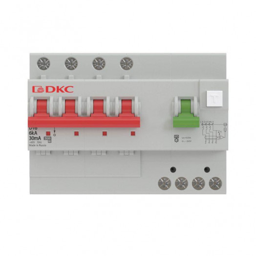 Выключатель автоматический дифференциального тока 4п (3P+N) C 40А 300мА тип A 6кА MDV63 YON MDV63-44C40-A