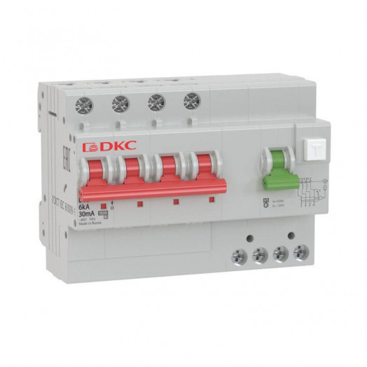 Выключатель автоматический дифференциального тока 4п (3P+N) C 40А 100мА тип A 6кА MDV63 YON MDV63-43C40-A