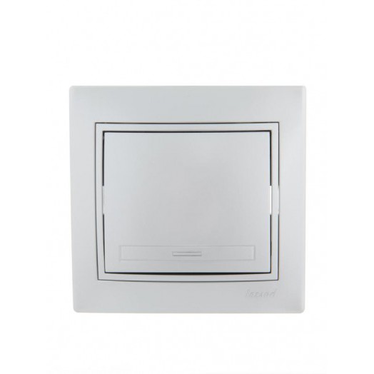 Выключатель 1-кл. СП Mira 10А IP20 со вставкой сер. метал. LEZARD 701-1010-100 Выключатель 1-кл. СП Mira 10А IP20 со вставкой сер. метал. LEZARD 701-1010-100