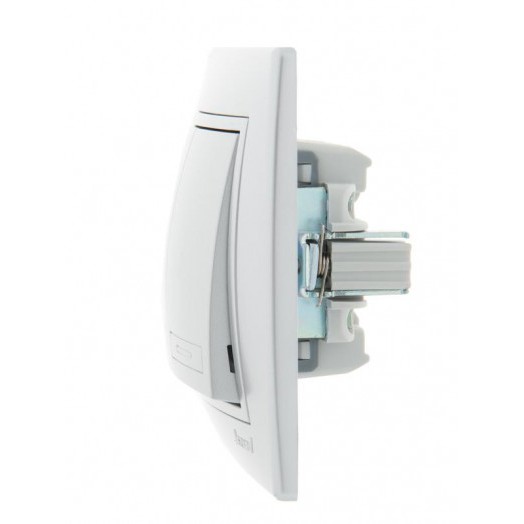 Выключатель 2-кл. СП Mira 10А IP20 со вставкой сер. метал. LEZARD 701-1010-101 Выключатель 2-кл. СП Mira 10А IP20 со вставкой сер. метал. LEZARD 701-1010-101