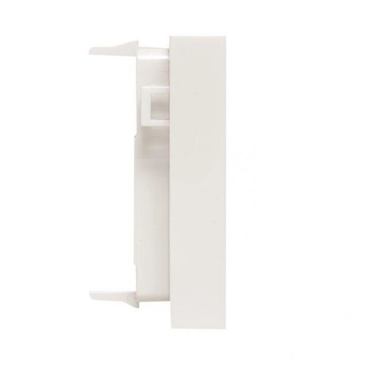 Вставка розеточная 45х45мм формат Mosaic на 1 модуль Keystone защ. шторки и маркером бел. TeraLINK PRO EKF TRP-INS-MOS-2M1P-WH