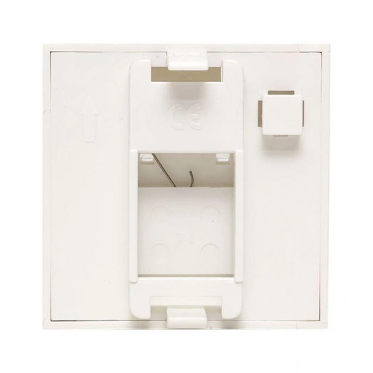 Вставка розеточная 45х45мм формат Mosaic на 1 модуль Keystone защ. шторки и маркером бел. TeraLINK PRO EKF TRP-INS-MOS-2M1P-WH