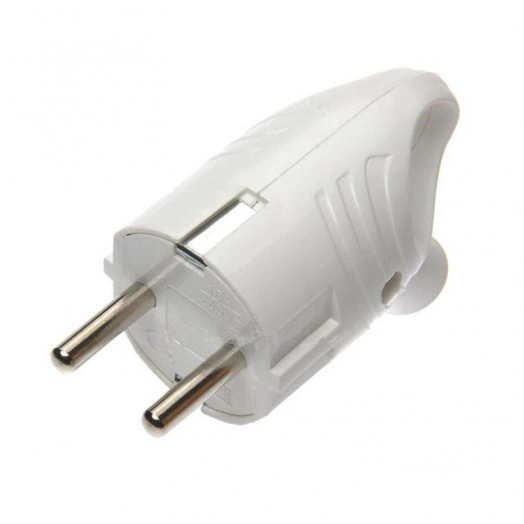 Вилка электрическая с заземл. с кольцом (ушком) 16А 250В IP20 бел. TOKOV ELECTRIC TKL-PLUZR-C01