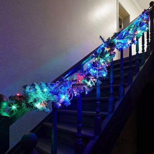 Гирлянда "Твинкл Лайт" 20м 160LED мультиколор провод ПВХ прозр. Neon-Night 303-309