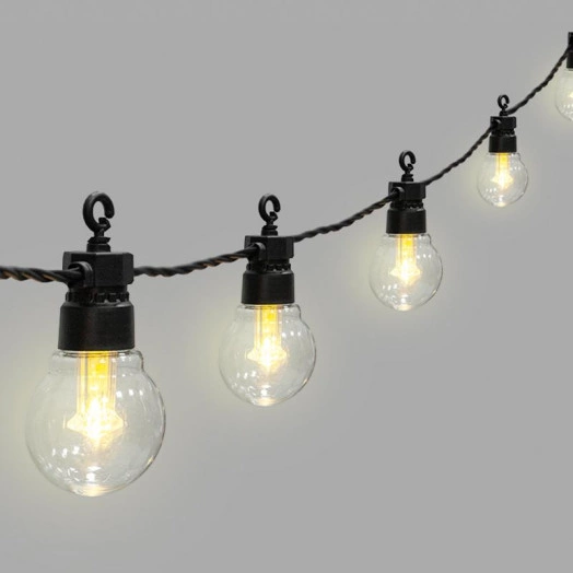 Гирлянда "Белт Лайт" 20 патронов 10 метров IP65 провод каучук черн. Neon-Night 331-355