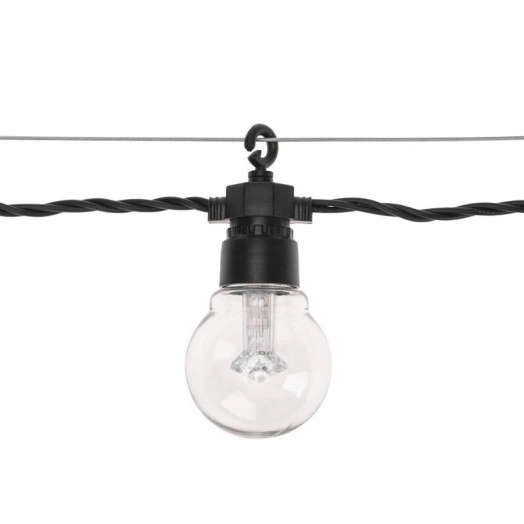 Гирлянда "Белт Лайт" 20 патронов 10 метров IP65 провод каучук черн. Neon-Night 331-355