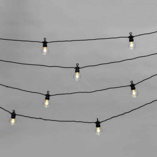 Гирлянда "Белт Лайт" 20 патронов 10 метров IP65 провод каучук черн. Neon-Night 331-355