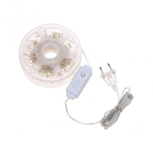 Гирлянда роса "Фейерверк" с контроллером 10м 250 LED теплый бел. на катушке Neon-Night 303-436