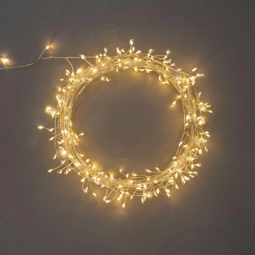 Гирлянда роса "Фейерверк" с контроллером 10м 250 LED теплый бел. на катушке Neon-Night 303-436