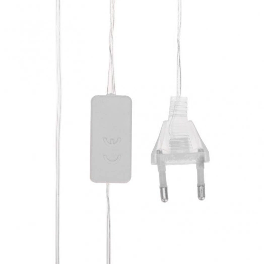 Гирлянда светодиодная "Снежинки" большие 5м 20 LED IP20 прозр. провод свечение мульти (RG/RB) мигание 230В Neon-Night 304-024