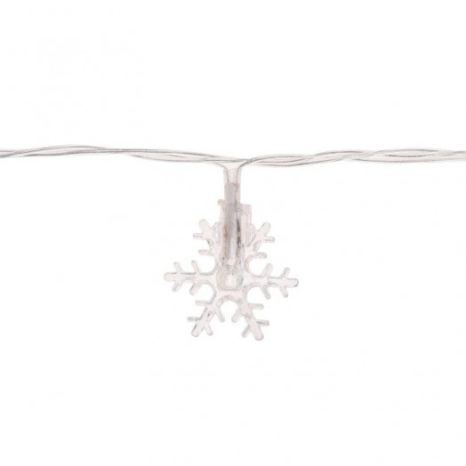Гирлянда светодиодная "Снежинки" большие 5м 20 LED IP20 прозр. провод свечение мульти (RG/RB) мигание 230В Neon-Night 304-024