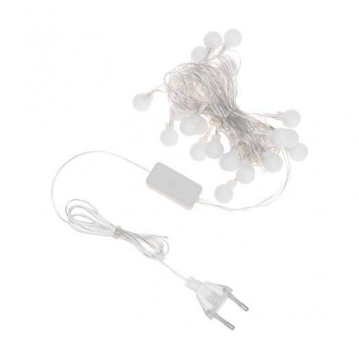 Гирлянда светодиодная "Шарики" 5м 20 LED IP20 прозр. провод свечение мульти (RG/RB) мигание 230В Neon-Night 304-021