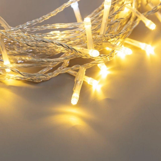 Гирлянда "Нить" 10м с эффектом мерцания прозр. провод IP44 230В диоды теплые бел. 75 LED Neon-Night 305-526