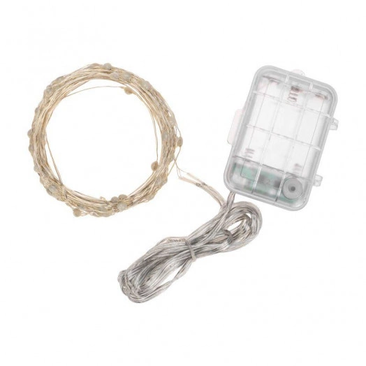 Гирлянда "Роса" 10м 100 LED RGB IP44 на батарейках 3хАА с пультом 8 режимов Neon-Night 303-259