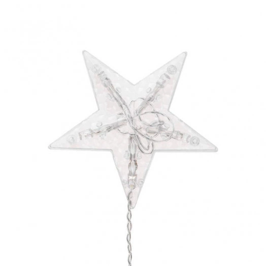 Гирлянда "Бахрома" со снежинками 2.4х0.9м 150 LED с контроллером 8 режимов 230В бел. Neon-Night 255-075