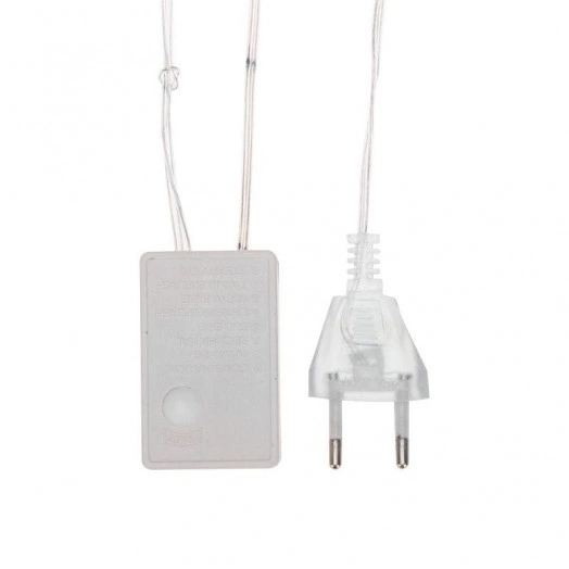 Гирлянда "Бахрома" со снежинками 2.4х0.9м 150 LED с контроллером 8 режимов 230В бел. Neon-Night 255-075